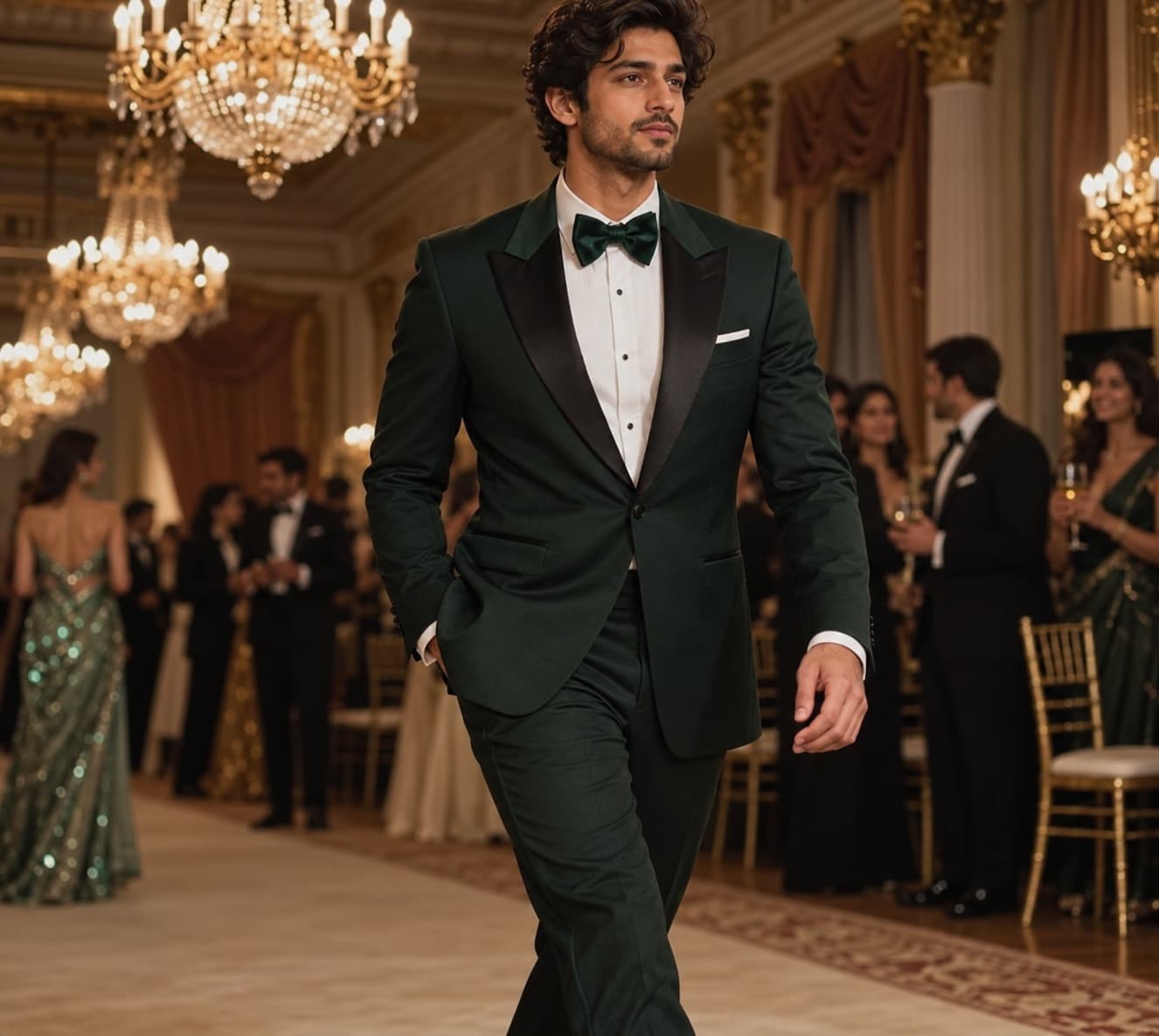A member in a tuxedo at a formal gala